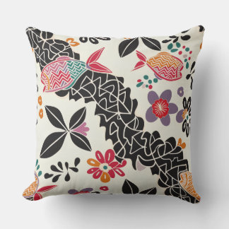 Moderne Batik-Fisch-Muster Kissen