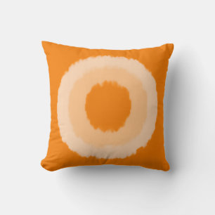Moderne Batik-Kreise der Stämme - Mandarin orange Kissen