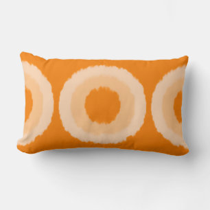 Moderne Batik-Kreise der Stämme - Mandarin orange Lendenkissen