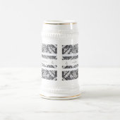Moderne BATIK-Muster Bierglas (Mittel)