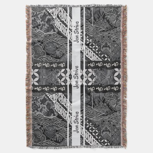 Moderne BATIK-Muster Decke (Vorderseite Vertikal)