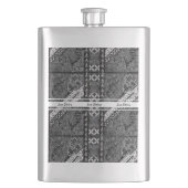Moderne BATIK-Muster Flachmann (Vorderseite)