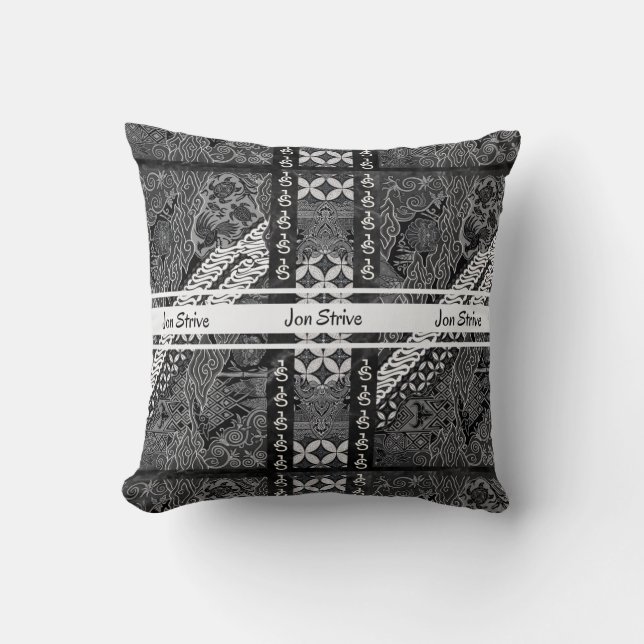 Moderne BATIK-Muster Kissen (Vorderseite)