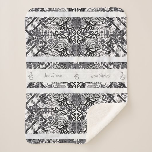 Moderne BATIK-Muster Sherpadecke (Vorderseite)