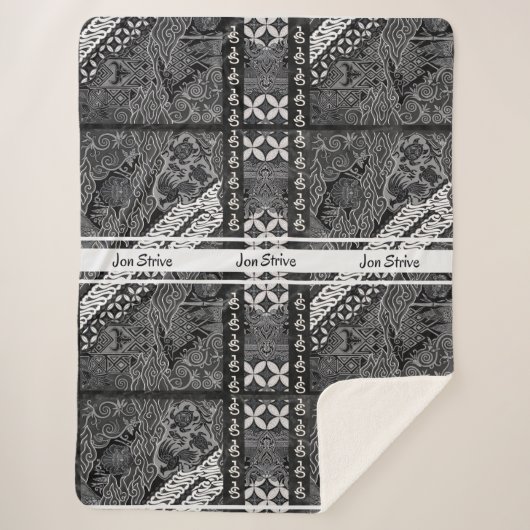 Moderne BATIK-Muster Sherpadecke (Vorderseite)