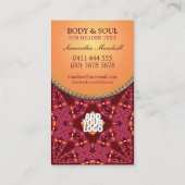 Moderne Batik New Age Holistic Business Card Visitenkarte (Rückseite)