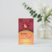 Moderne Batik New Age Holistic Business Card Visitenkarte (Stehend Vorderseite)