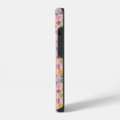 Moderne Batik-Rosen-Schatten iPhone Hülle (Linke Seite)