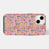 Moderne Batik-Rosen-Schatten iPhone Hülle (Rückseite (Horizontal))