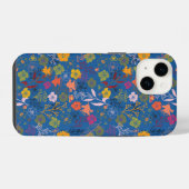 Moderne Batik Victoria Blau iPhone Hülle (Rückseite (Horizontal))