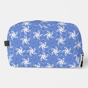 Moderne Batikmuster weiße Jasminblüten Waschbeutel