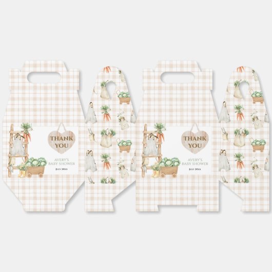 Moderne bäuerliche Baby-Dusche auf dem Bauernmarkt Geschenkschachtel (Ungeklappt)