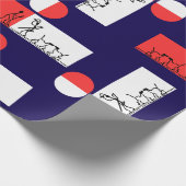 Moderne Bauern in Sunset - Set in Dunkelblau Geschenkpapier (Ecke)