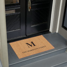 Moderne Bauernfamilie Monogram Doormat