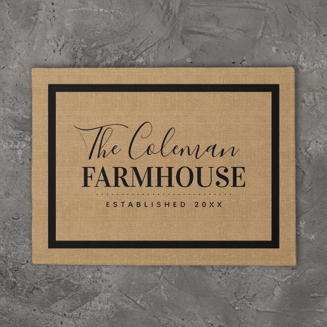 Moderne Bauernfamilie Monogram Doormat Fußmatte (Von Creator hochgeladen)