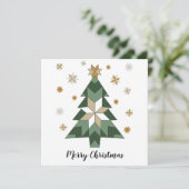 Moderne Bauernhaus gequilte Baumflachkarte (Stehend Vorderseite)