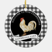 Moderne Bauernstube - Familienname Keramik Ornament (Hinten)