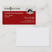 Moderne Baugewerbe-Karten Visitenkarte (Vorne/Hinten)