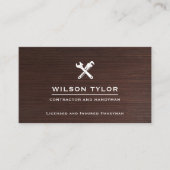 Moderne Bauhandwerkzeuge Holz Visitenkarte (Vorderseite)