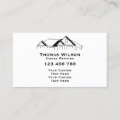 Moderne Bauhandyman Carpenter Tools Busin Visitenkarte (Rückseite)