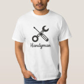 Moderne Bauhandyman-Werkzeuge T-Shirt (Vorderseite)