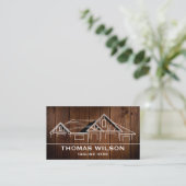 Moderne Bauhandyman-Zimmerwerkzeuge Holz Visitenkarte (Stehend Vorderseite)