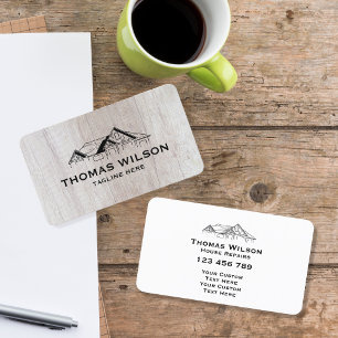 Moderne Bauhandyman-Zimmerwerkzeuge Holz Visitenkarte