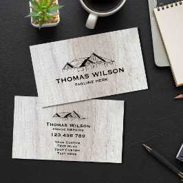 Moderne Bauhandyman-Zimmerwerkzeuge Holz Visitenkarte