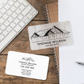 Moderne Bauhandyman-Zimmerwerkzeuge Holz Visitenkarte