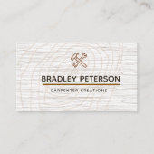 Moderne Bauhandyman-Zimmerwerkzeuge Holz Visitenkarte (Vorderseite)