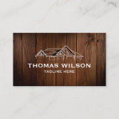 Moderne Bauhandyman-Zimmerwerkzeuge Holz Visitenkarte (Vorderseite)