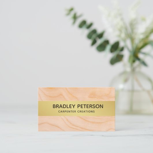 Moderne Bauhandyman-Zimmerwerkzeuge Holz Visitenkarte (Stehend Vorderseite)