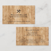 Moderne Bauhandyman-Zimmerwerkzeuge Visitenkarte (Vorne/Hinten)