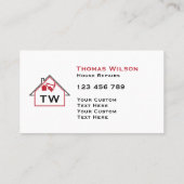 Moderne Bauhandyman-Zimmerwerkzeuge Visitenkarte (Rückseite)