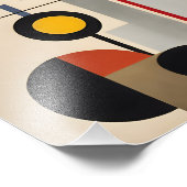 Moderne Bauhaus Geometrie Abstrakte Kunst Fotodruck (Ecke)