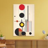 Moderne Bauhaus Geometrie Abstrakte Kunst Leinwanddruck (Insitu (Wohnzimmer))