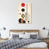 Moderne Bauhaus Geometrie Abstrakte Kunst Leinwanddruck (Insitu (Schlafzimmer))