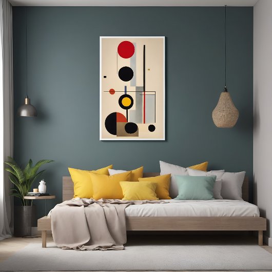 Moderne Bauhaus Geometrie Abstrakte Kunst Poster