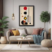 Moderne Bauhaus Geometrie Abstrakte Kunst Poster