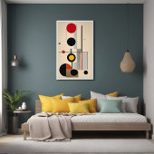 Moderne Bauhaus Geometrie Abstrakte Kunst Poster