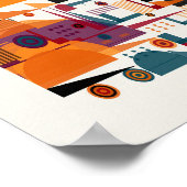 Moderne Bauhaus-Geometrie-Muster Poster (Ecke)