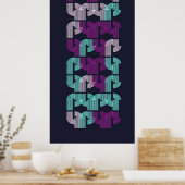 Moderne Bauhaus-Geometrie  Poster (Küche)