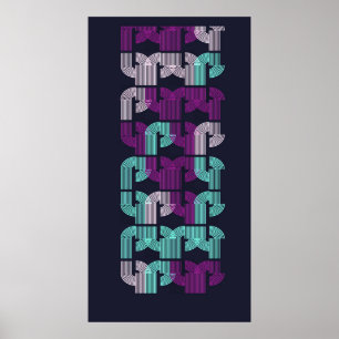 Moderne Bauhaus-Geometrie Poster