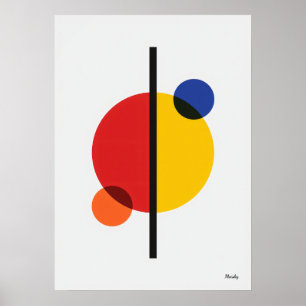 Moderne Bauhaus Geometrische Abstrakte Minimalisti Poster