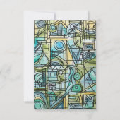 Moderne Bauhaus Geometrische Kunst Einladung (Rückseite)