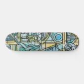 Moderne Bauhaus Geometrische Kunst Skateboard (Horizontal)