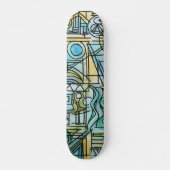 Moderne Bauhaus Geometrische Kunst Skateboard (Vorne)