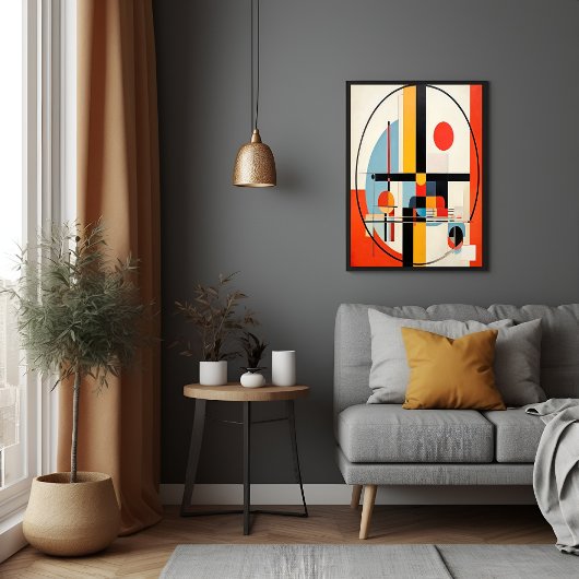 Moderne Bauhaus-Inspirierte geometrische Abstrakte Poster