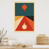 Moderne Bauhaus-Kunst Poster (Küche)