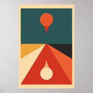 Moderne Bauhaus-Kunst Poster